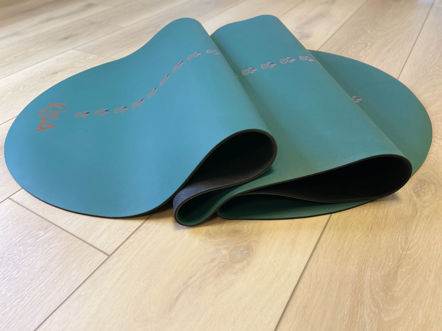 Deep Green Rounded Corners Yoga Mat