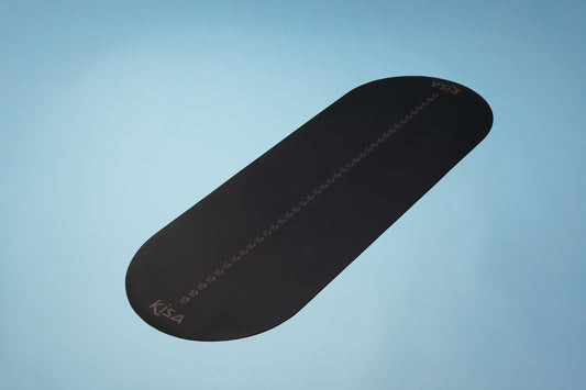 Matte Black Arch-Shaped Natural Rubber Yoga Mat