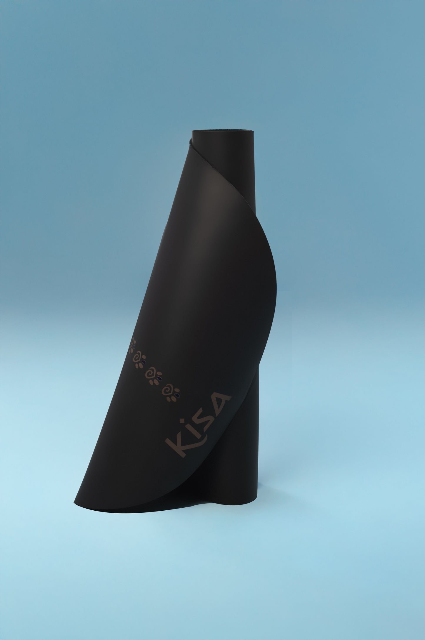 Matte Black Arch-Shaped Natural Rubber Yoga Mat