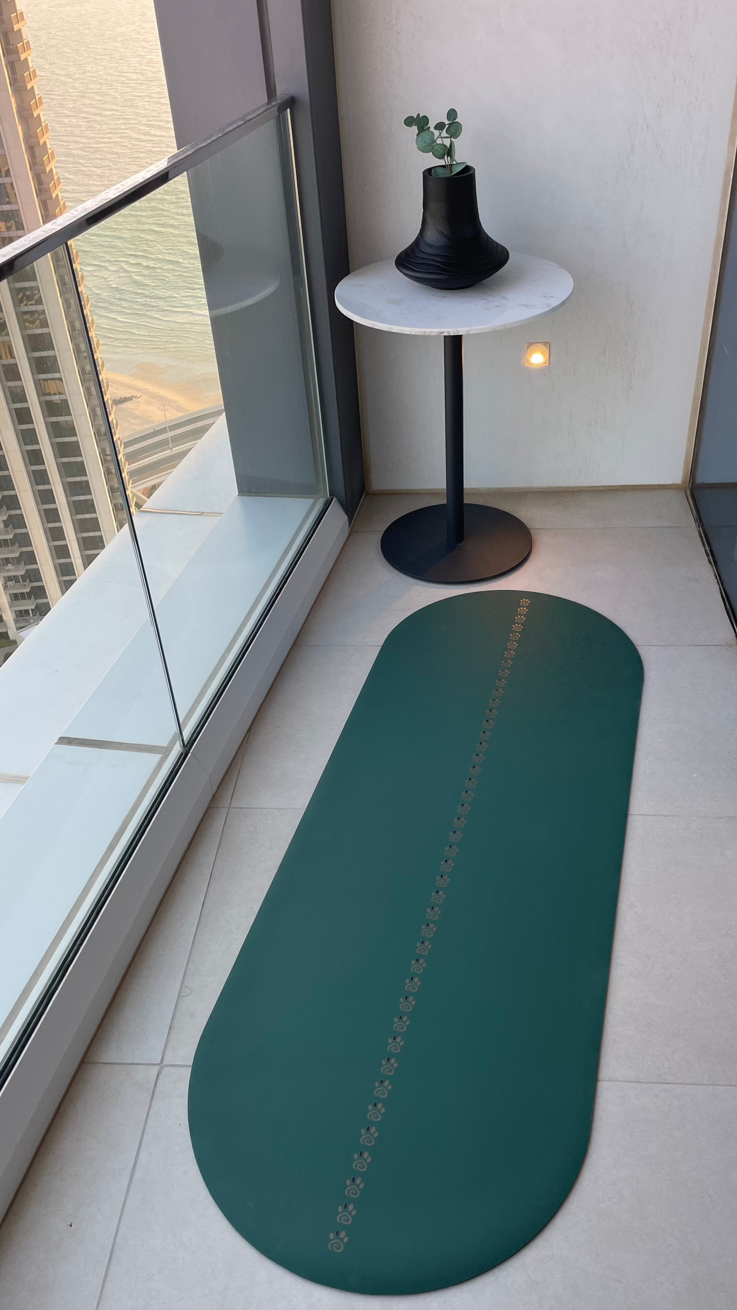 Green Rounded Cornered Yoga Mat