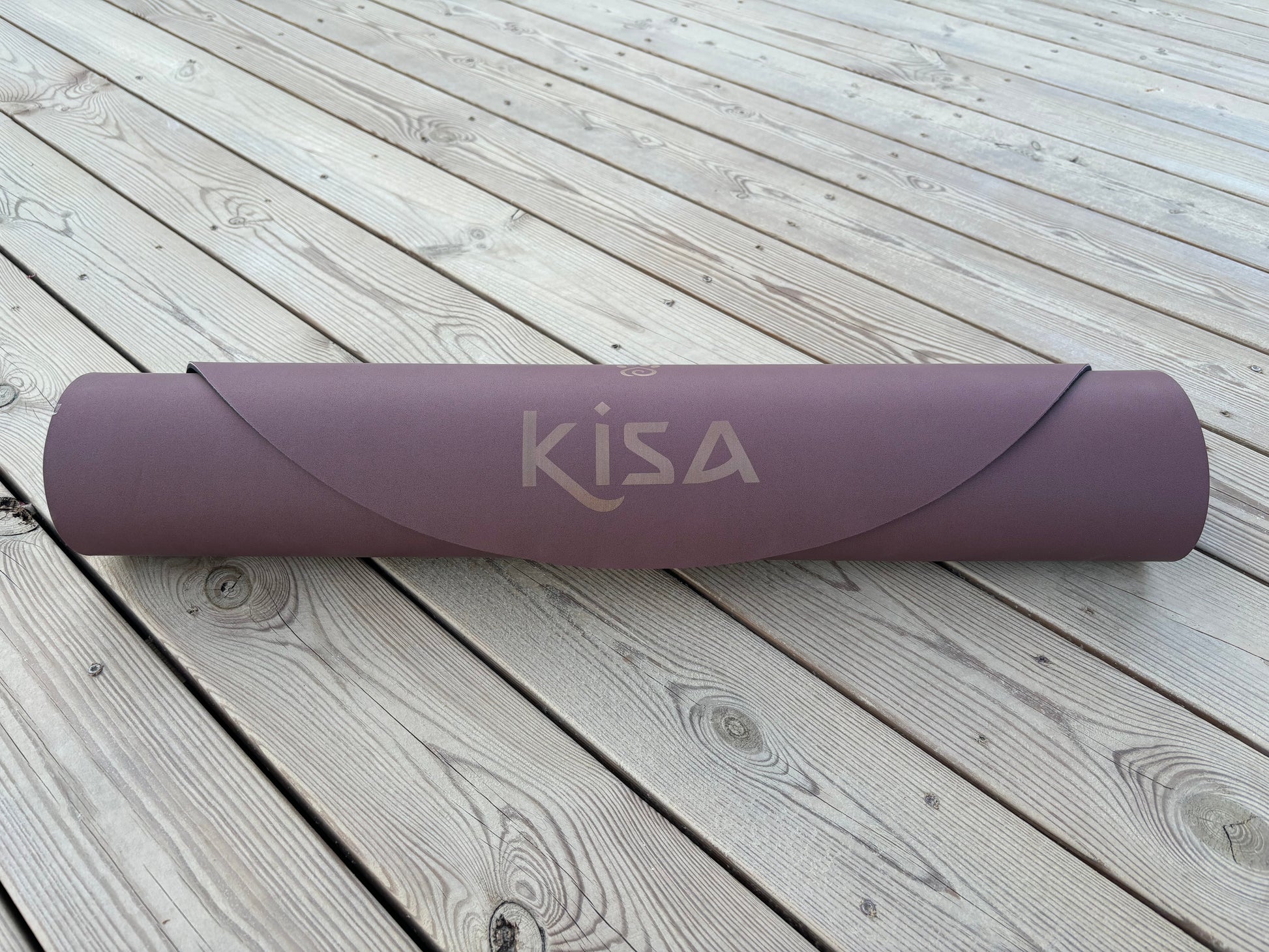 PInk Rolled PU Yoga Mat for Pilates with Rounede Edges